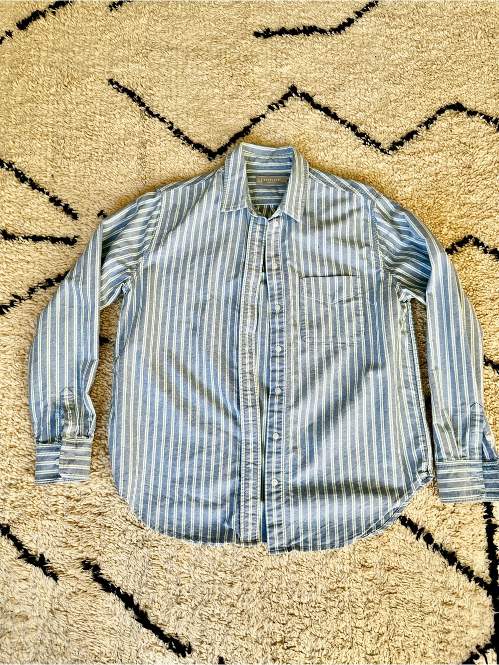 Everlane Women’s Organic Cotton Striped Button-Up Shirt